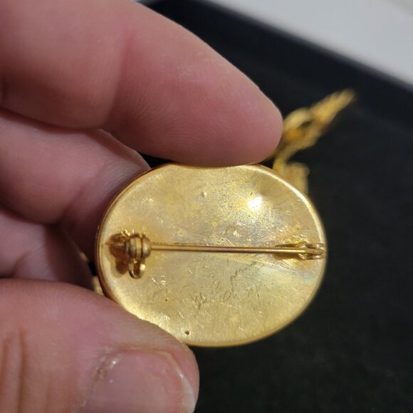 Spanish Damascene Set From Toledo Gold tone and Black - Picture 4 of 5